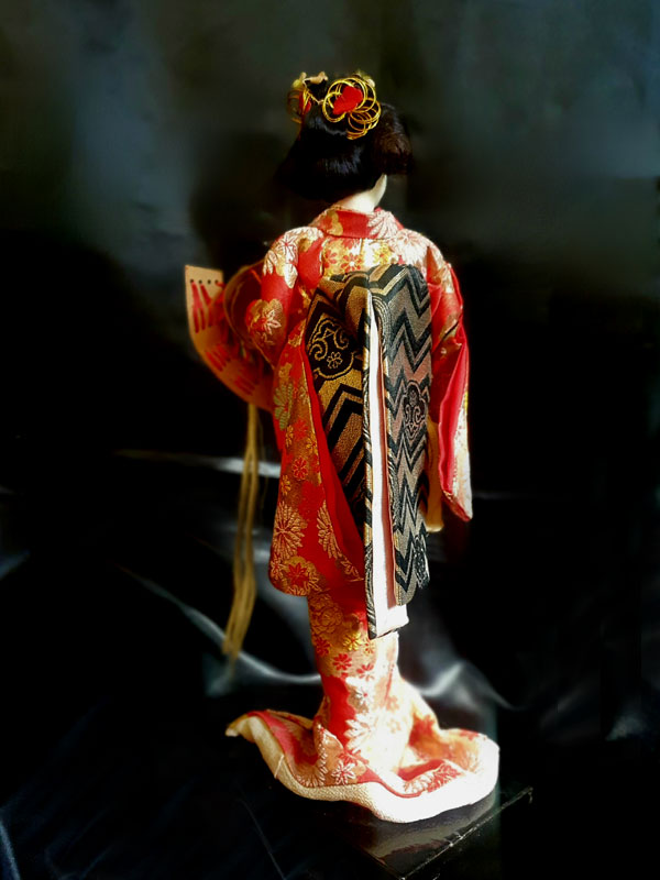 detalles vestido muñeca japonesa antigua princesa