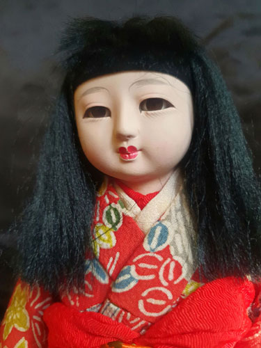 Muñeca ichimatsu antigua años 40 gofun pieza colección