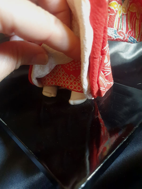 pies de muñeca un detalle realizado en gofun