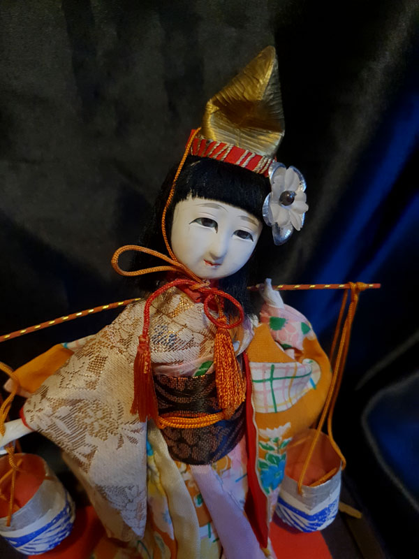 blanco rostro en gofun de muñeca japonesa años 60
