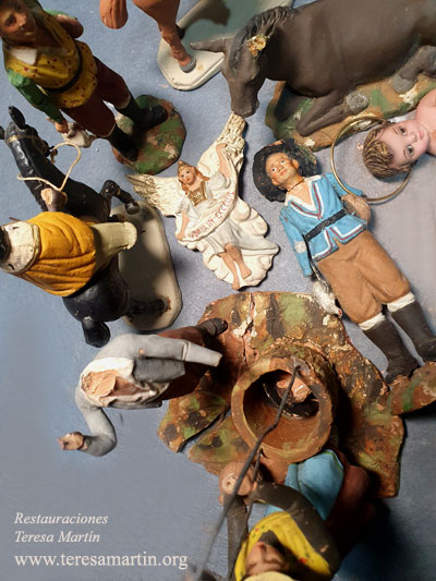 restauracion de figuras navidad