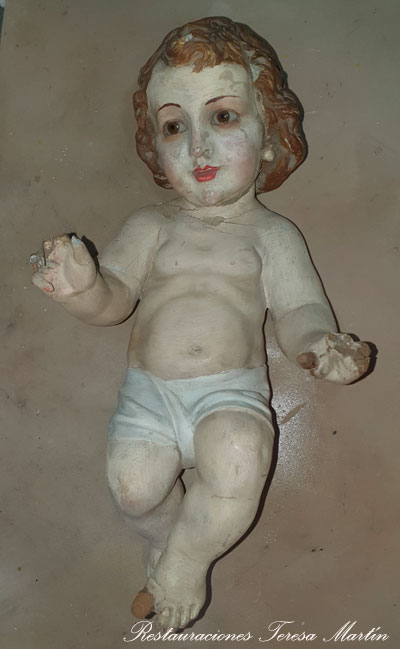 antes restauracion ni&ntilde;o jesus