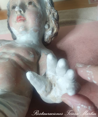 modelado de dedos en figuras