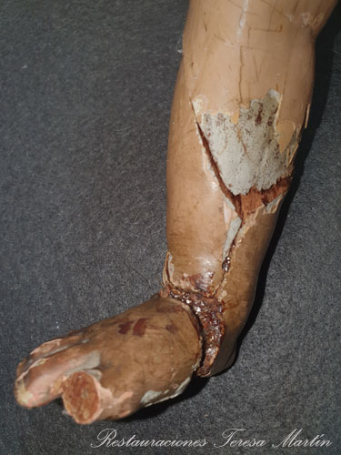 restauracion santo de madera