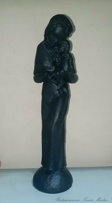 despues restauracion figura escayola