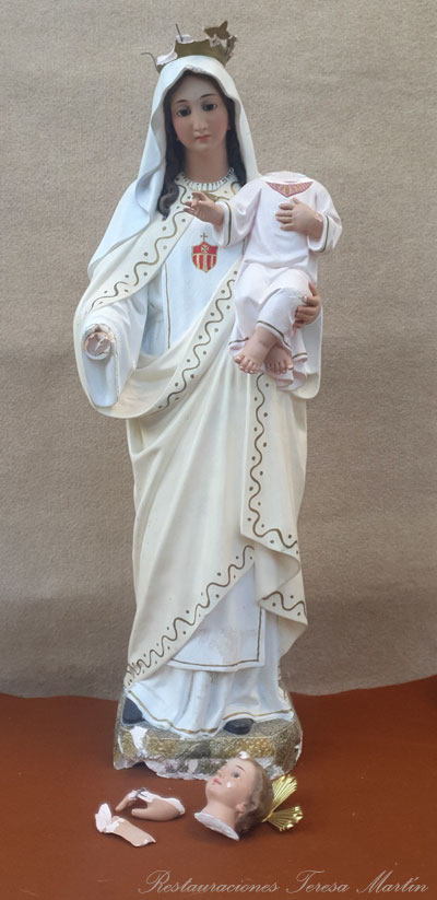 restauracion figura antes y despues